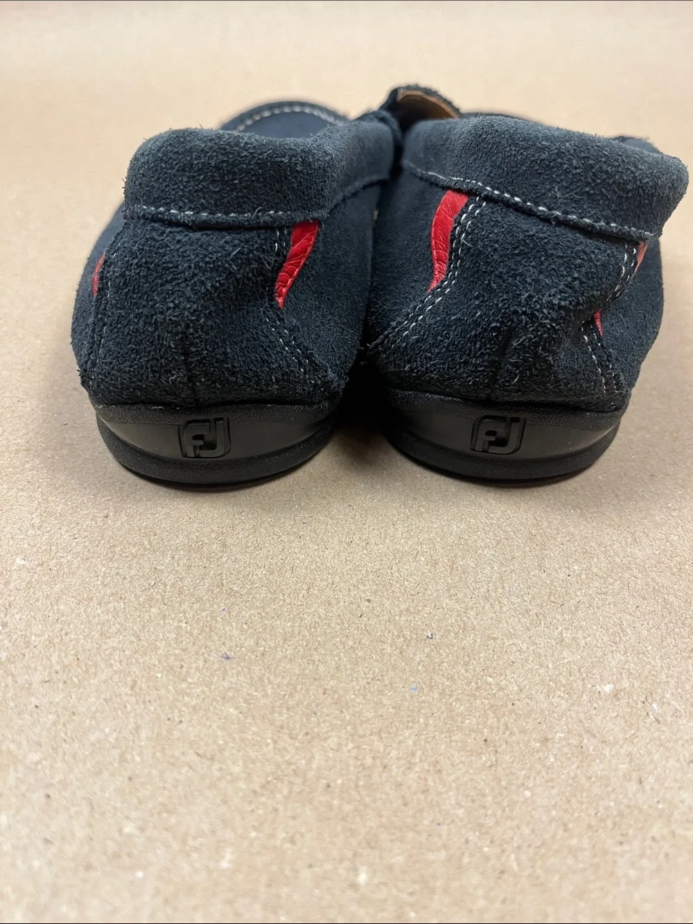 FootJoy Club Casuals Navy Suede Penny Loafers 8.5 Preppy Golf Office Chic Style